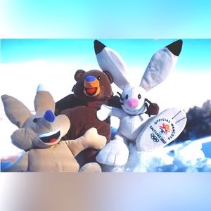 2002 WINTER OLYMPICS Salt Lake City Mascot Plush Set NWT